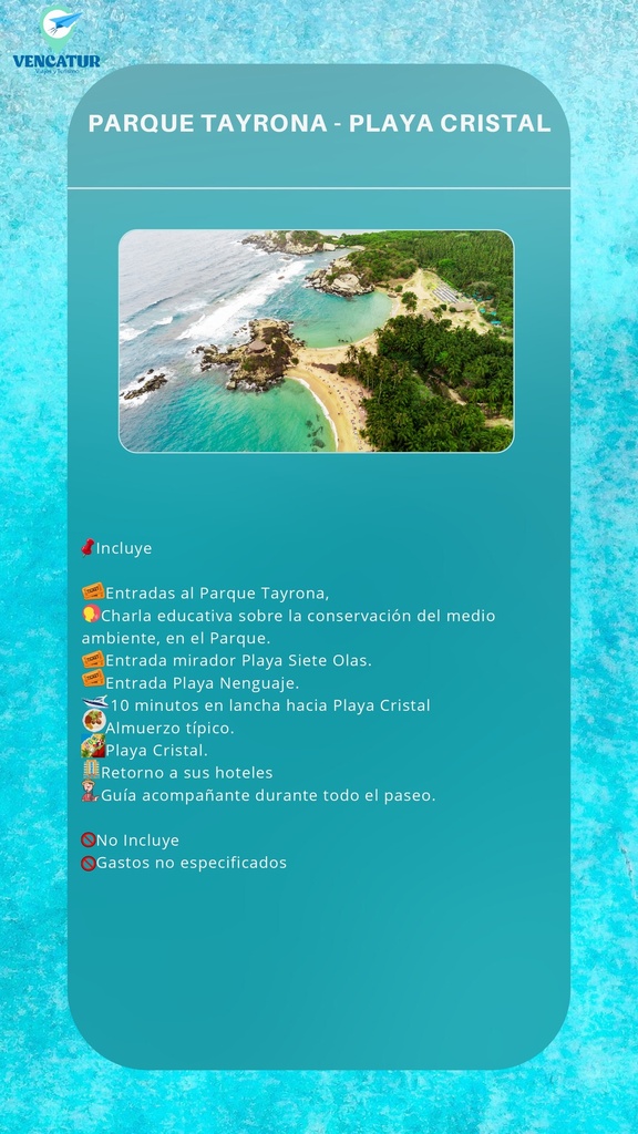 PARQUE TAYRONA - PLAYA CRISTAL